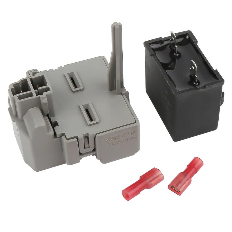 Seentech 2319792 W10197428 W10189190 TSD2 Overload and Start Relay & Compressor Run Capacitor by - Compatible with Whirlpool Kenmore Refrigerators – Replaces: 2264017 W10662129 (Pack 1) - Image 1